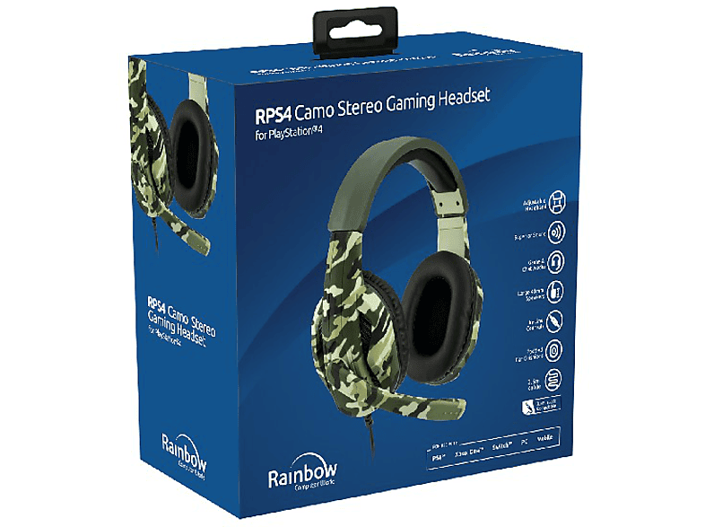 Auriculares gaming Sherwood RPS4 Camo Stereo Micr fono plegable