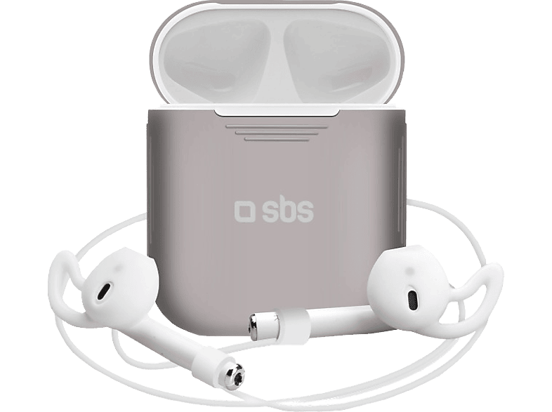 SBS Oplaadcase cover Silicone voor AirPods Grijs (TEAIRPODSKITG)