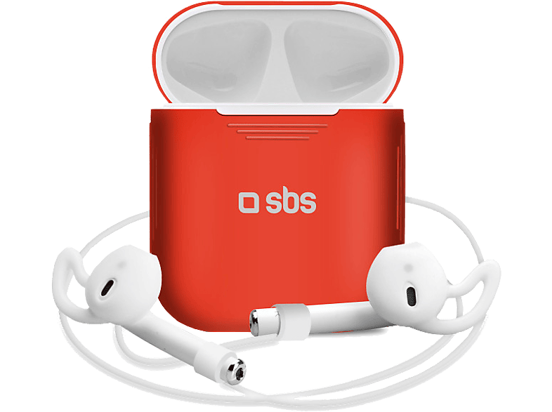 SBS Oplaadcase cover Silicone voor AirPods Rood (TEAIRPODSKITR)