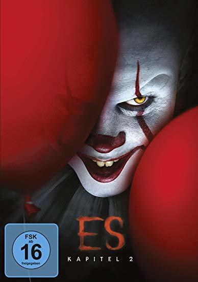 Filmposter eines Clowns mit roten Ballons und dem Text „ES Kapitel 2“.