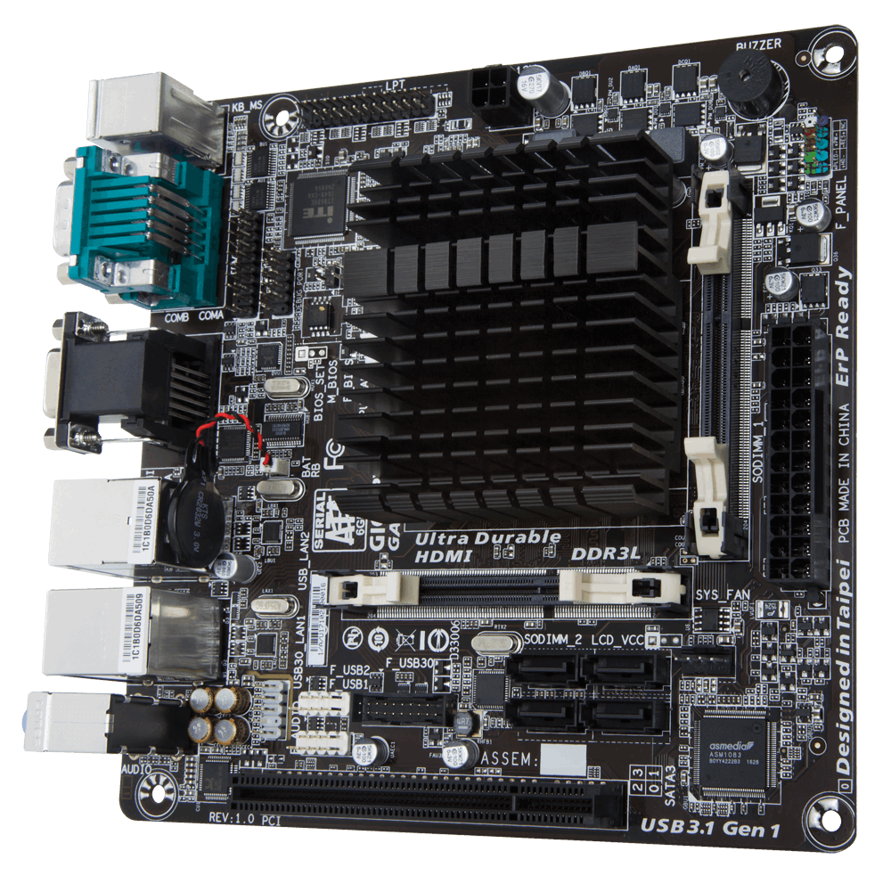 GIGABYTE GA-J3455N-D3H Mainboard Mehrfarbig