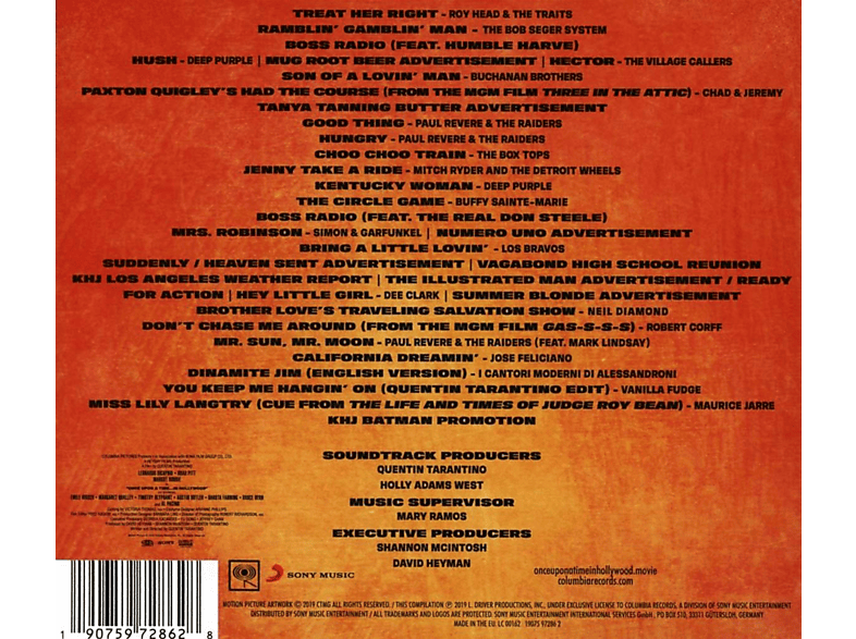 Thumbnail - VARIOUS - Quentin Tarantino's Once Upon a Time in Hollywood Original Motion Picture Soundtrack (CD)