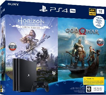 Consola - PS4 Pro 1TB + God of War + Horizon: Zero Dawn Complete