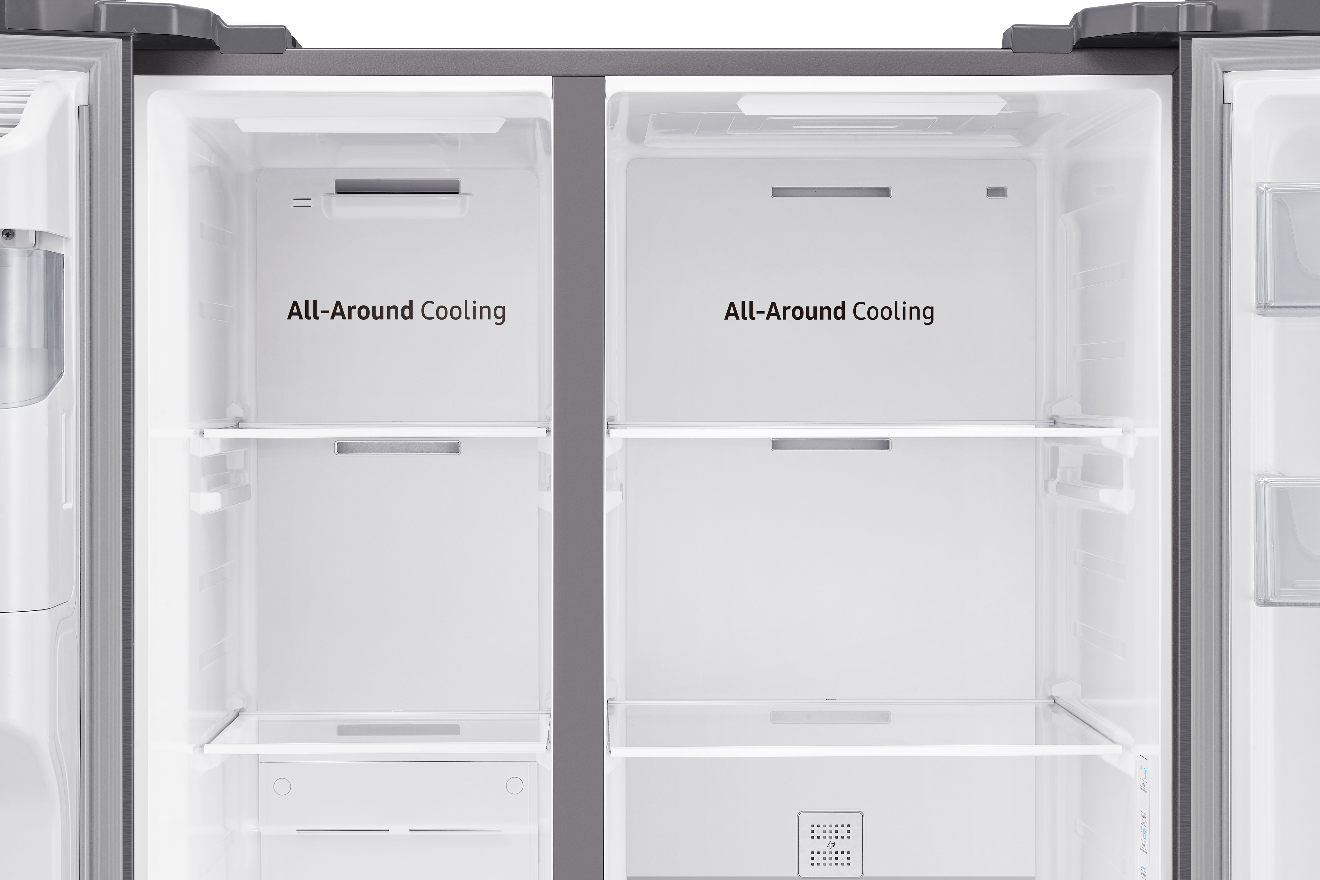 SAMSUNG RS64R5302M9/EG Side-by-Side (635 l, F, 1780 mm hoch, Edelstahl/Silber)