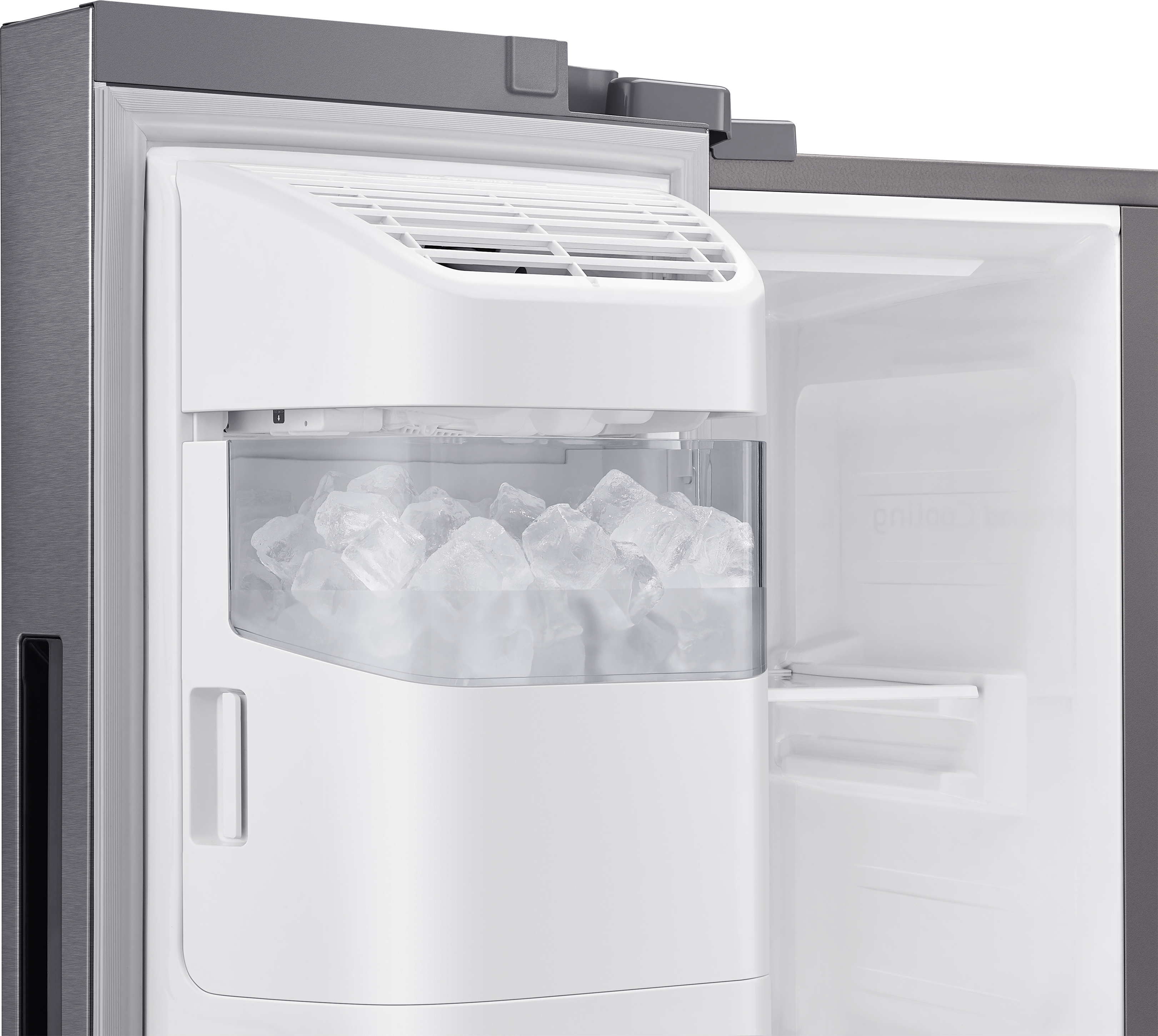 SAMSUNG RS64R5302M9/EG Side-by-Side (635 l, F, 1780 mm hoch, Edelstahl/Silber)