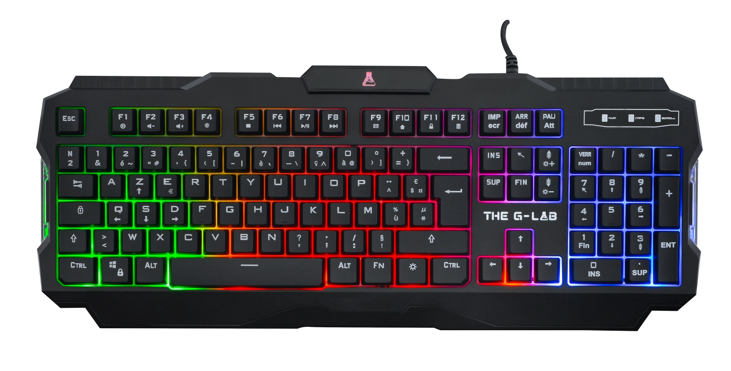 Pack gaming - The G-Lab Combo Teclado + Raton Retroiluminados+Auricular+Al