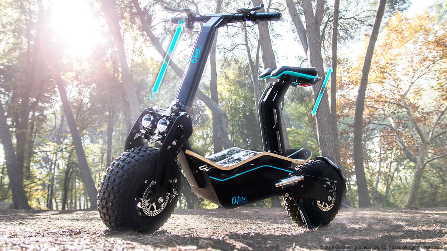 Patinete eléctrico - Cecotec Outsider DemiGod Makalu, 30km/h, 1600W, Autonomía 60 km, Plegable, Negro