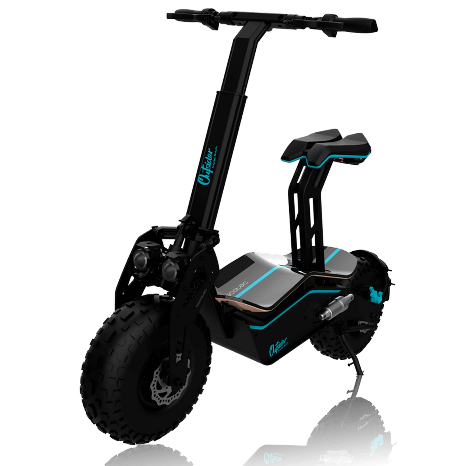 Patinete eléctrico - Cecotec Outsider DemiGod Makalu, 30km/h, 1600W, Autonomía 60 km, Plegable, Negro