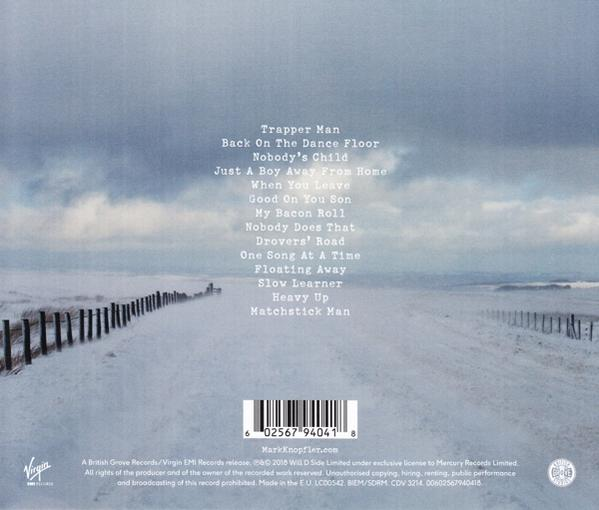 CD hátlapja album számlistával, havas táj háttérrel és előadói információkkal.