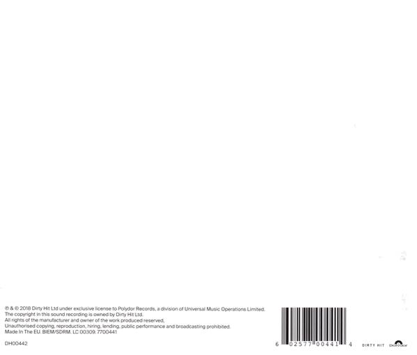 Rückseite einer CD mit Text und Barcode.