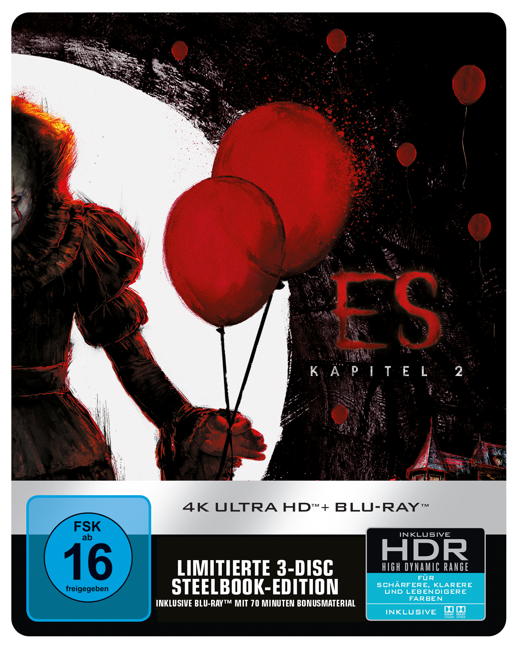 Es - Kapitel 2 (Exklusives Limited Steelbook) 4K Ultra HD Blu-ray + Blu-ray