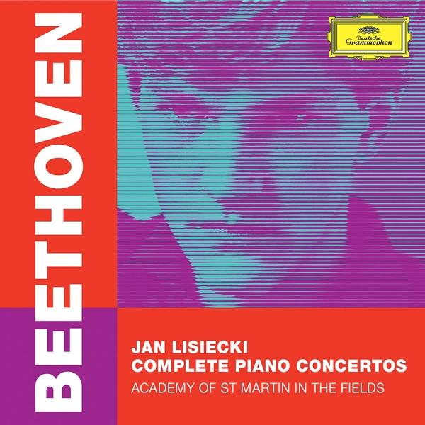Beethoven-Albumcover mit einem lila-blauen Gesicht und dem Text 'Beethoven' und 'Jan Lisiecki'.