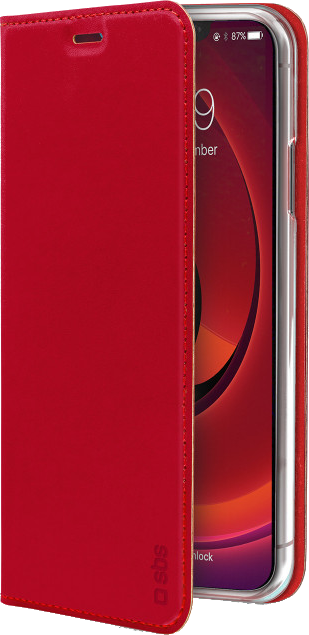 SBS Iphone 11 oldalra nyíló tok, piros