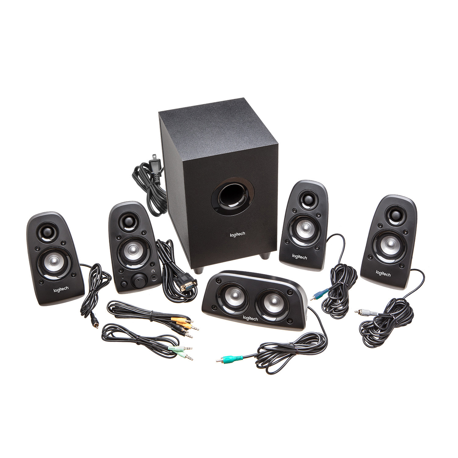 LOGITECH Z506 PC-Lautsprecher (5.1 Lautsprechersystem, Schwarz