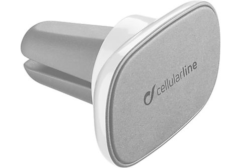 Soporte universal para coche -   CellularLine Magnetic Car Holder, Universal, Blanco y gris