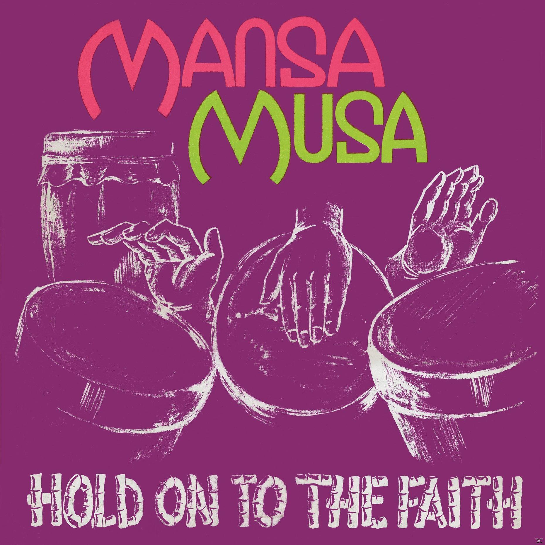 Mansa Musa album borítója. Illusztráció hangszerekkel és kézzel.