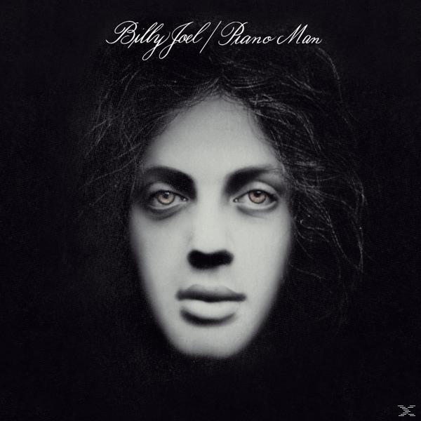 Billy Joel / Piano Man album borító. Billy Joel arca stilizált fekete-fehér portréja.