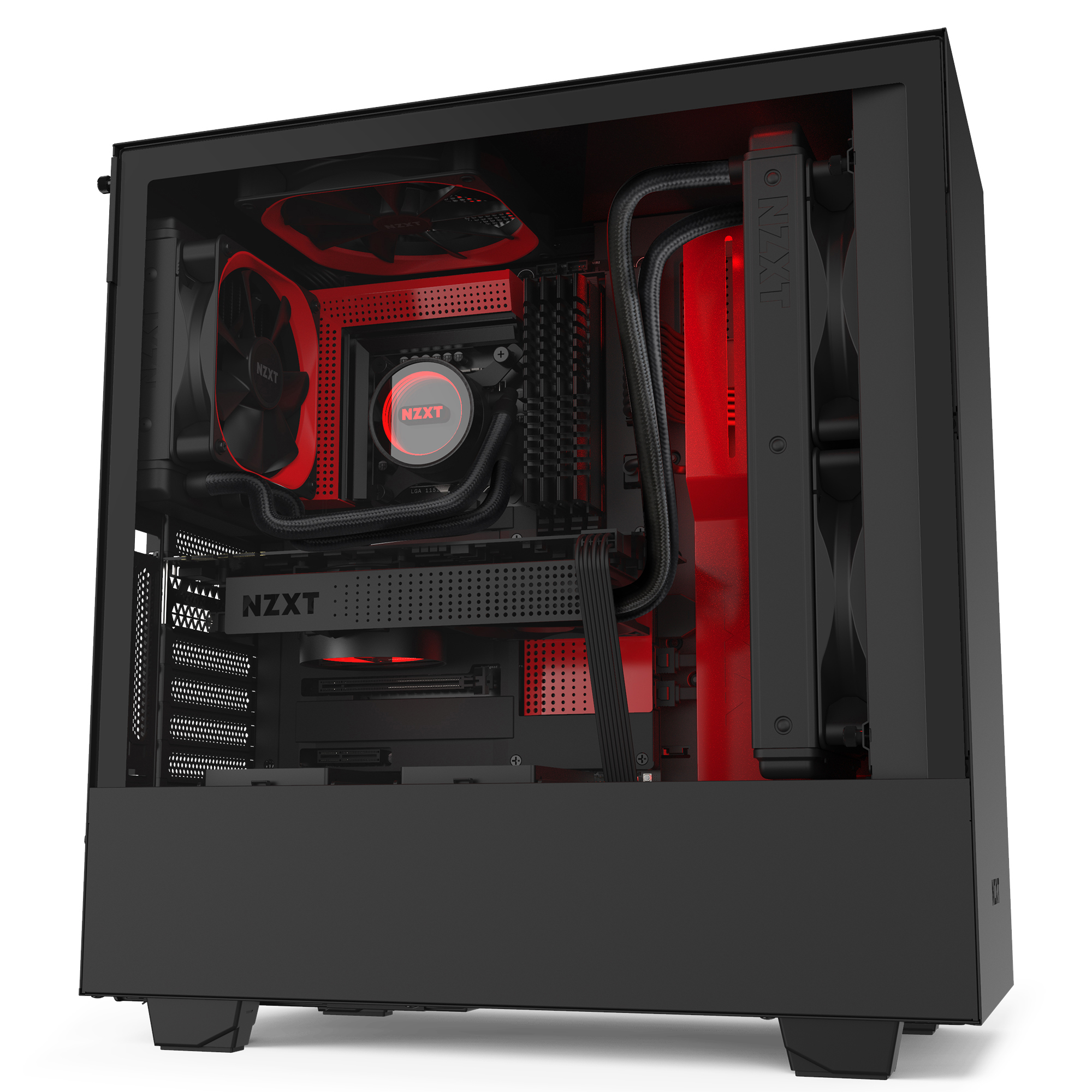 NZXT H510i PC-Gehäuse, Schwarz/ Rot