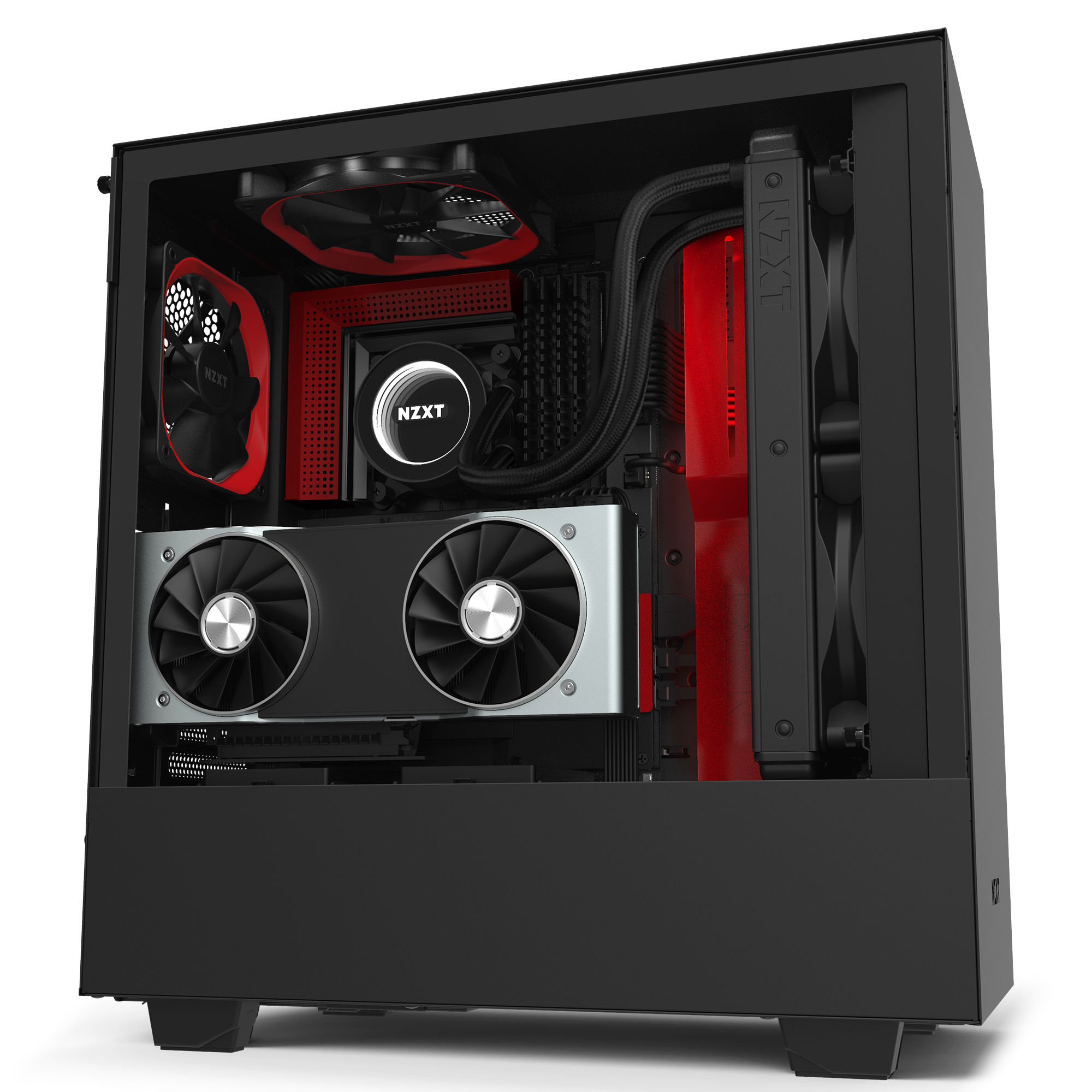 NZXT H510i PC-Gehäuse, Schwarz/ Rot