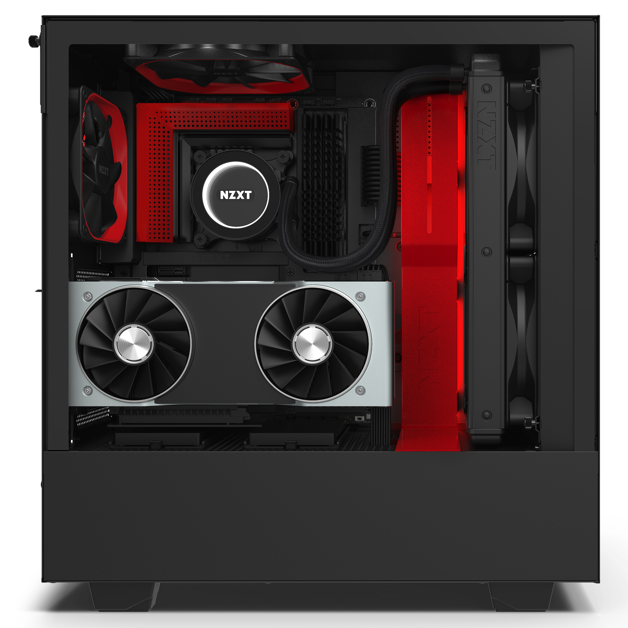 NZXT H510i PC-Gehäuse, Schwarz/ Rot