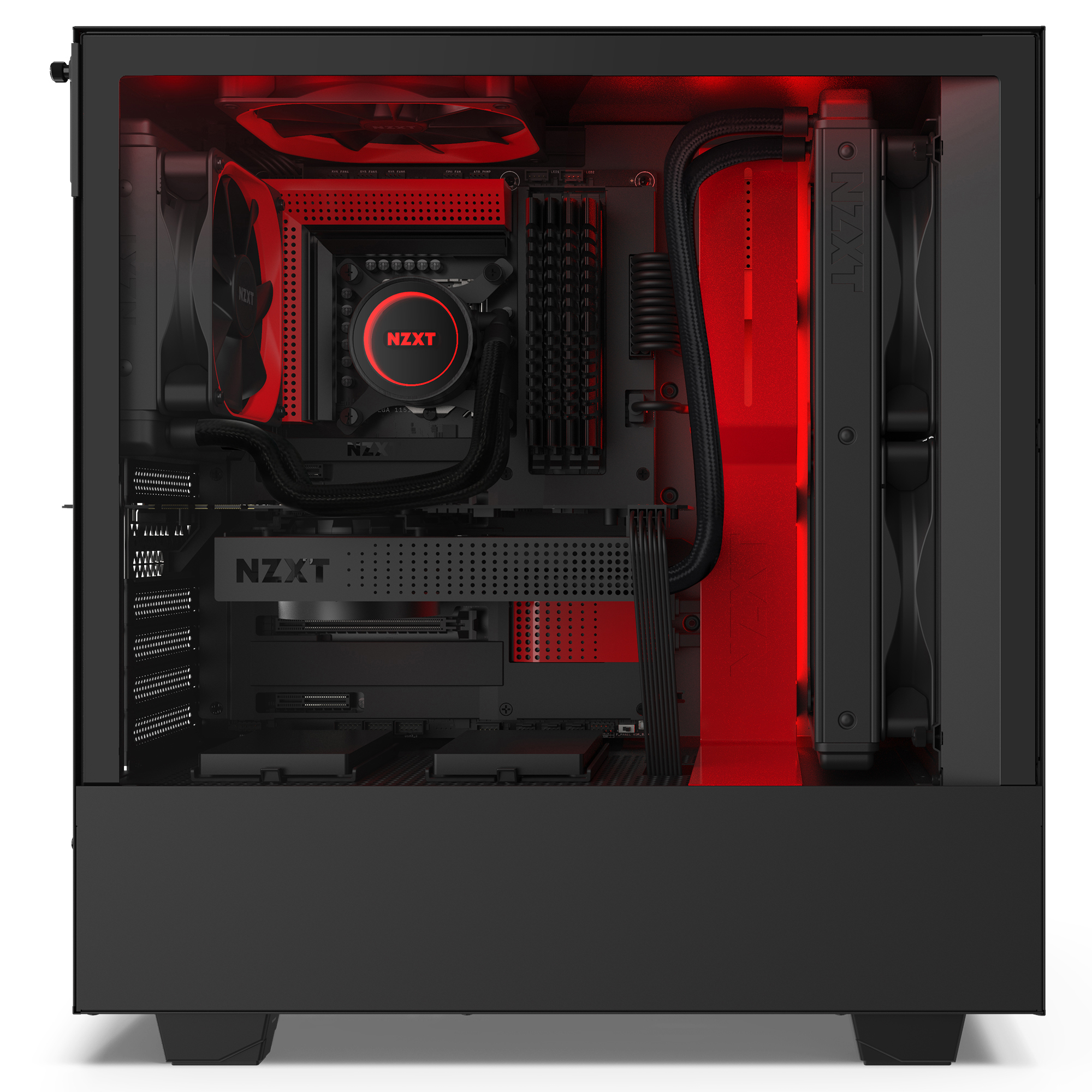 NZXT H510i PC-Gehäuse, Schwarz/ Rot