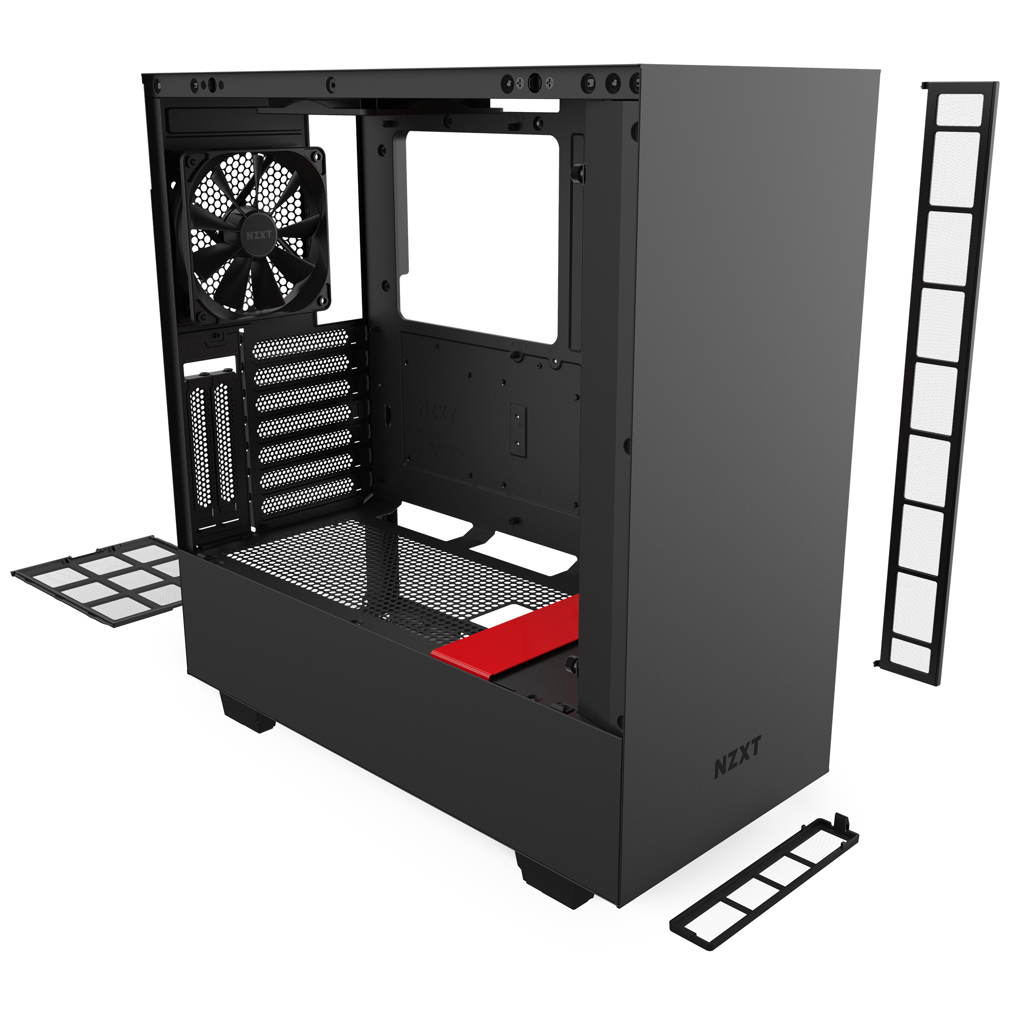NZXT H510i PC-Gehäuse, Schwarz/ Rot