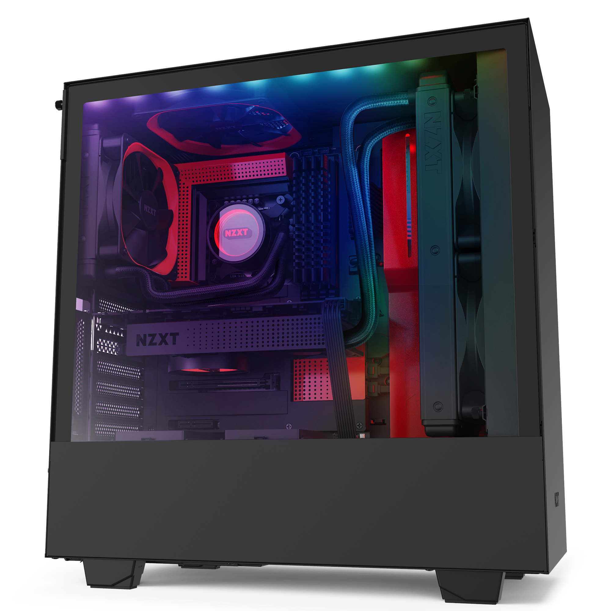 NZXT H510i PC-Gehäuse, Schwarz/ Rot