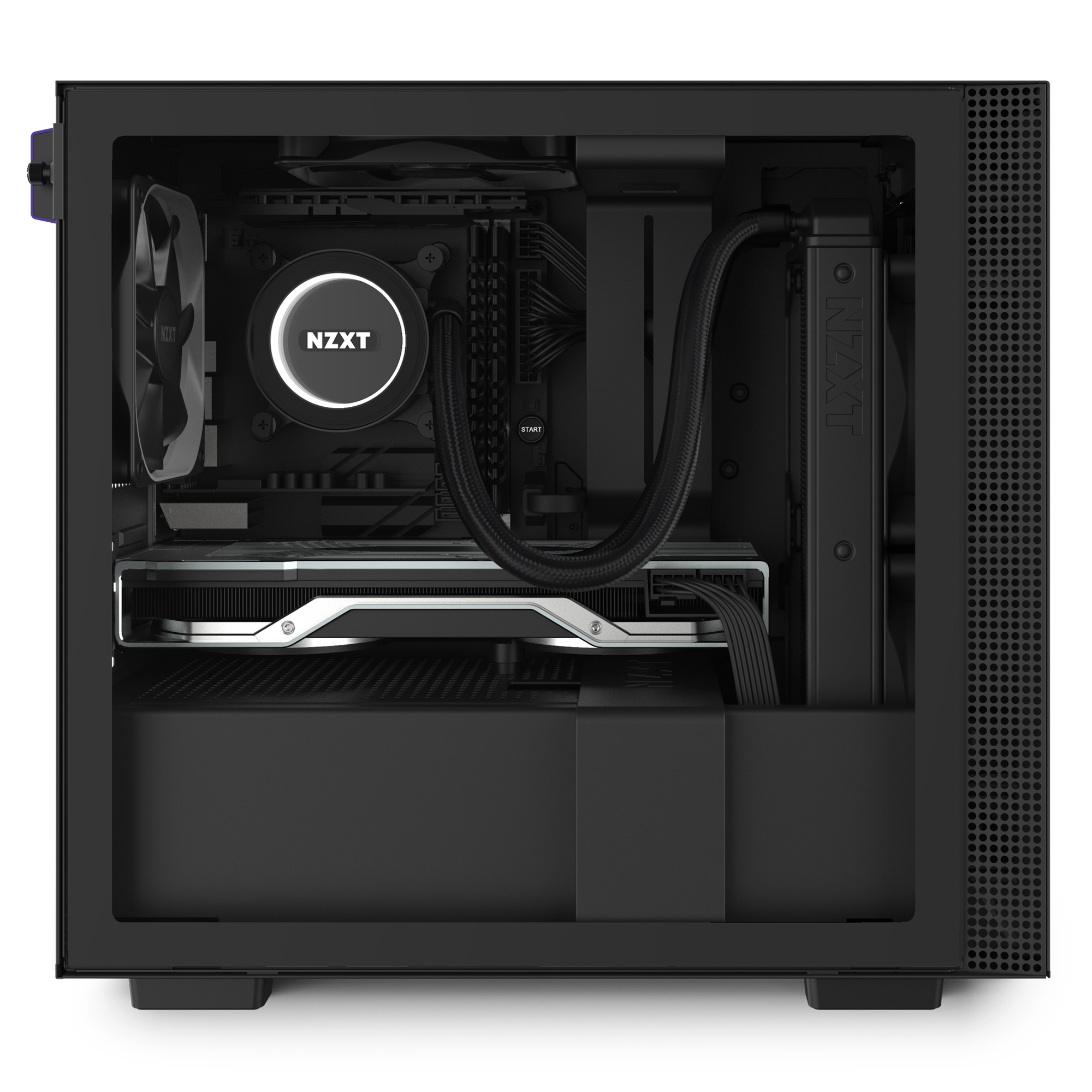 NZXT H210 PC-Gehäuse, Schwarz/Schwarz