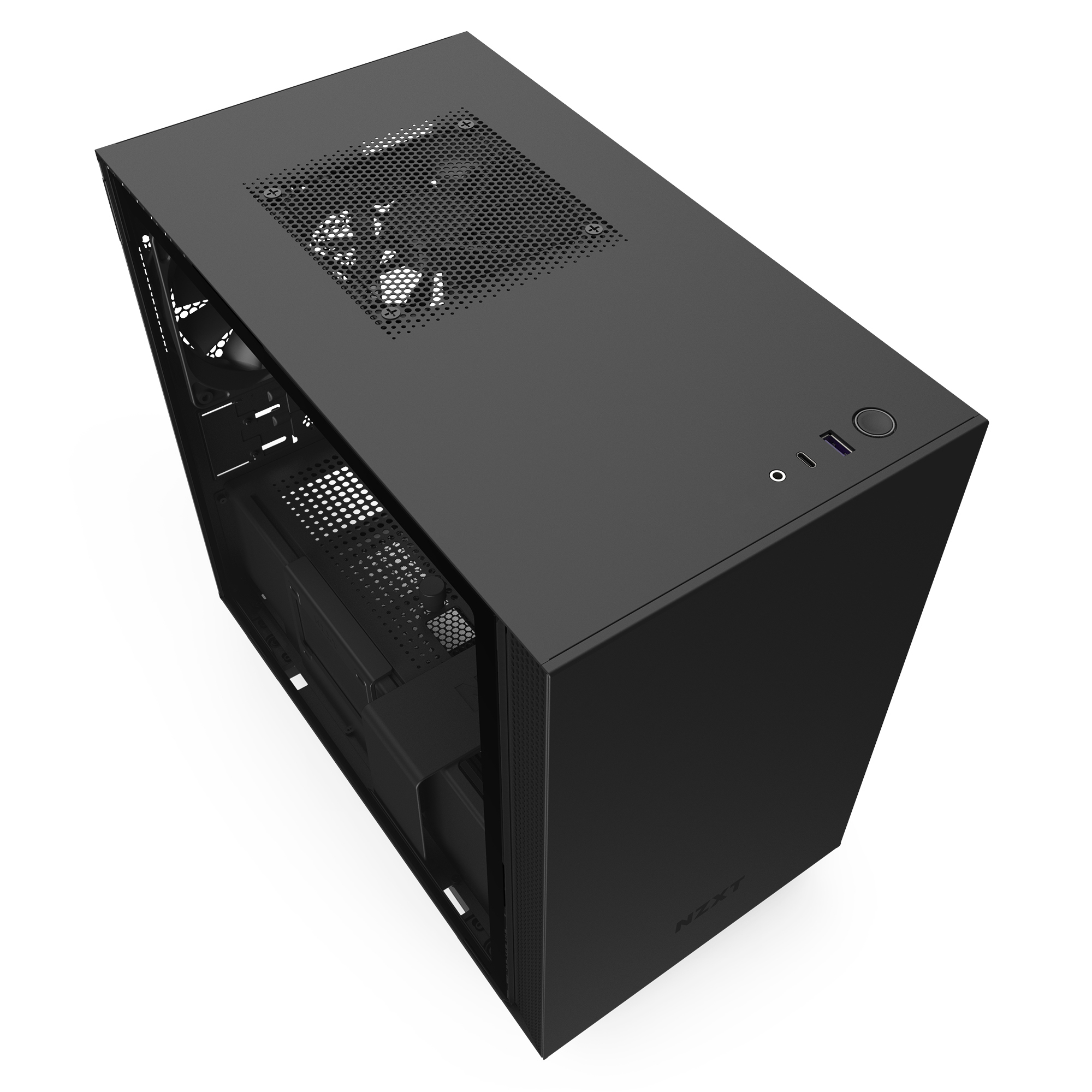 NZXT H210 PC-Gehäuse, Schwarz/Schwarz