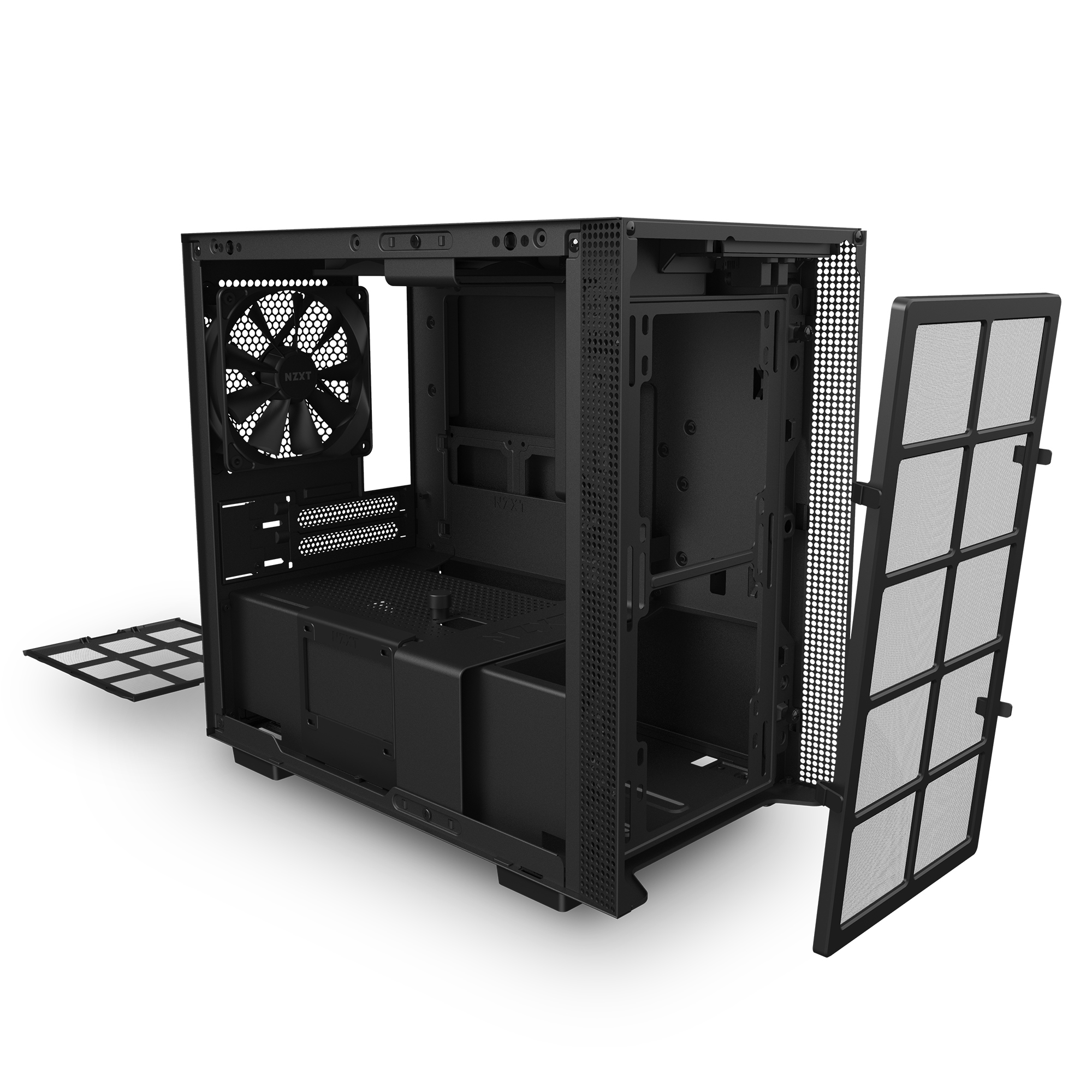 NZXT H210 PC-Gehäuse, Schwarz/Schwarz