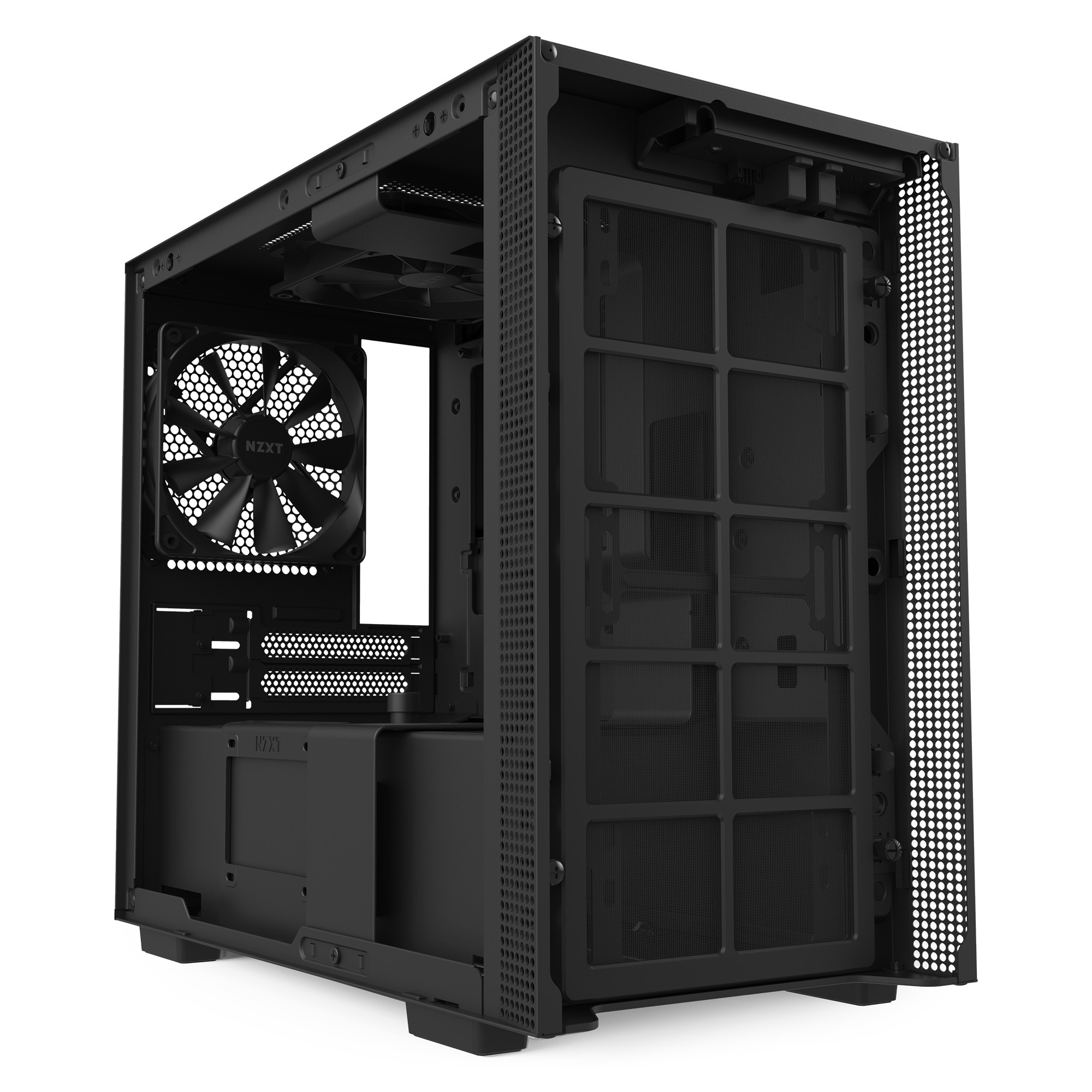 NZXT H210 PC-Gehäuse, Schwarz/Schwarz