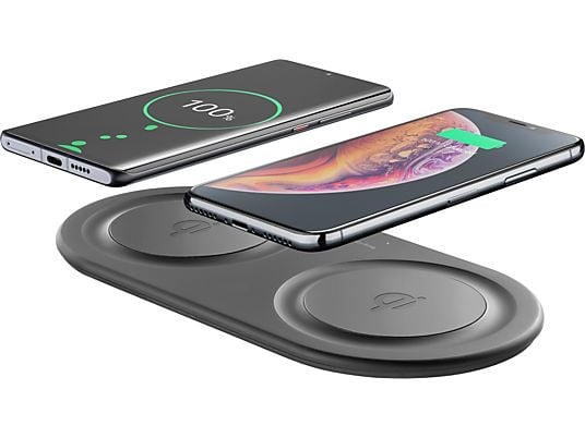 CELLULAR LINE Wireless Fast Charger Dual - Caricabatteria (Nero)