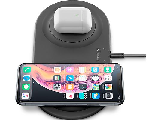 CELLULAR LINE Wireless Fast Charger Dual - Chargeur (Noir)