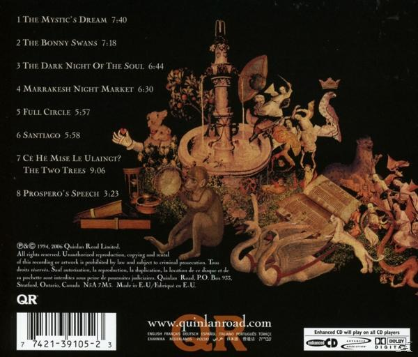 Album hátlapja különböző illusztrációkkal és a számok szövegével.