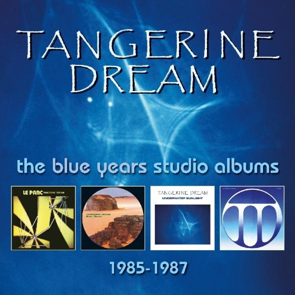 Albumcover, Tangerine Dream, mit Text und vier Albumcovern.