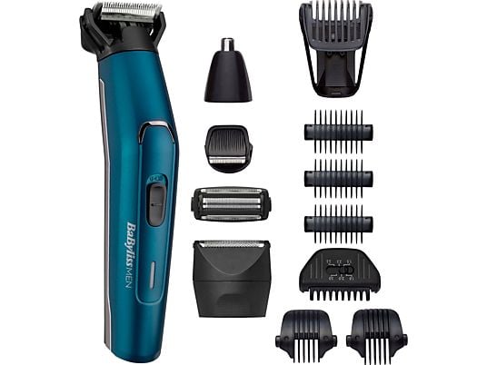 BABYLISS MT890E Japanese Steel Multi 12 in 1 - Kit tondeuse cheveux et corps (Bleu/Noir)