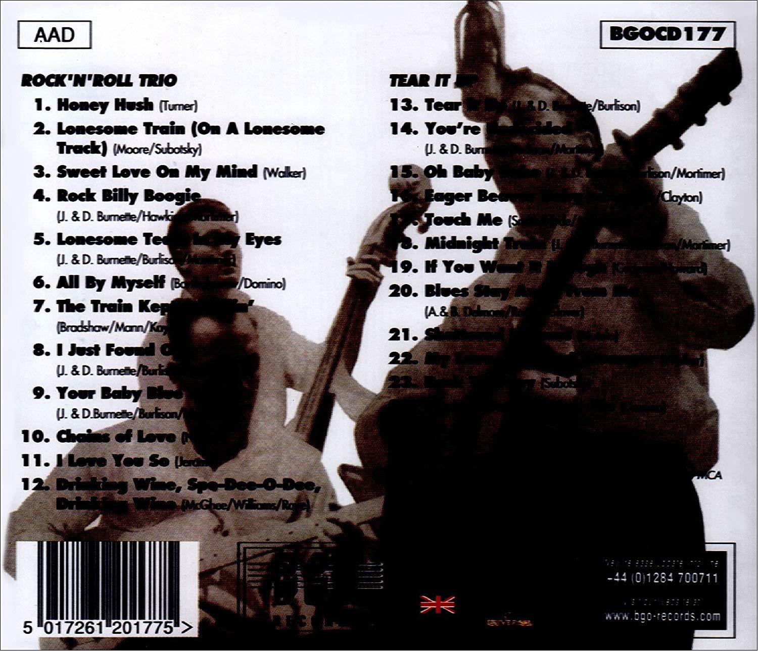 Albumcover mit Songliste und Silhouetten von Musikern