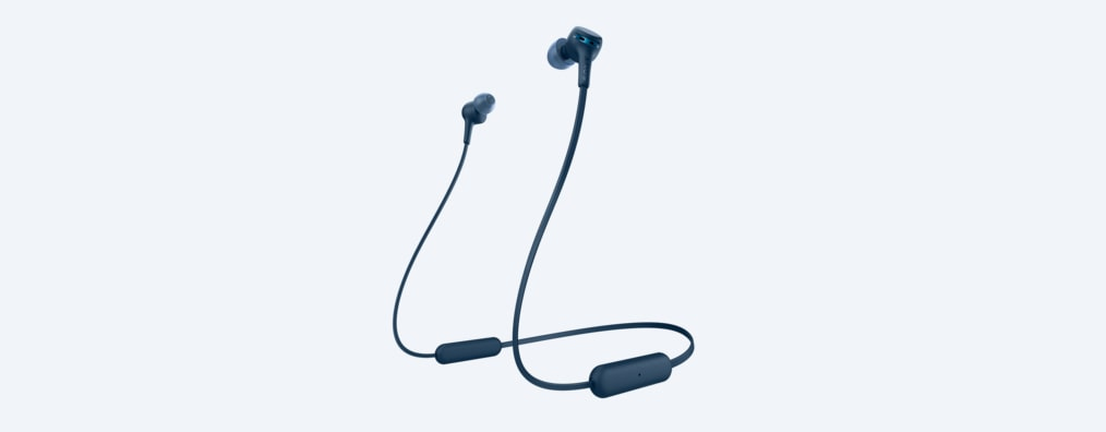 Auriculares inalámbricos - Sony WI-XB400, De botón, Bluetooth, Cancelación ruido, Autonomía 15h, Azul
