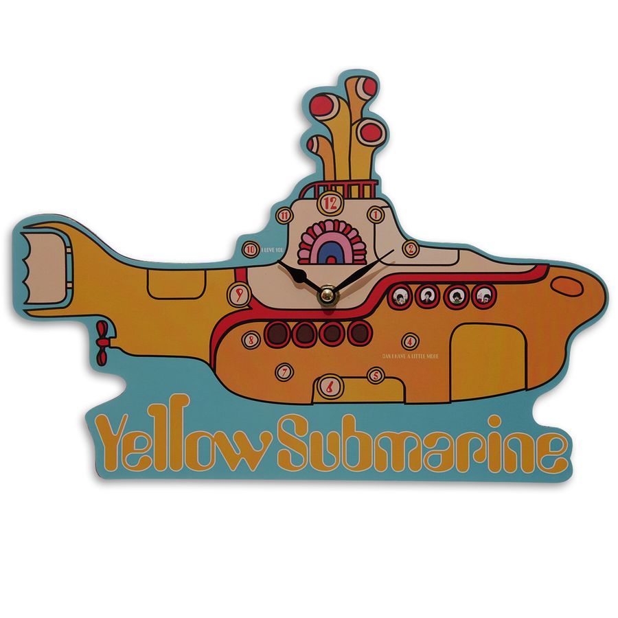 PUCKATOR The Beatles Yellow Wanduhr Submarine Wanduhr