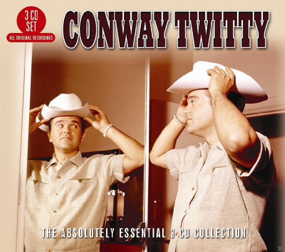Conway Twitty Albumcover. Mann mit weißem Cowboyhut, blickt in einen Spiegel, trägt helles Hemd.