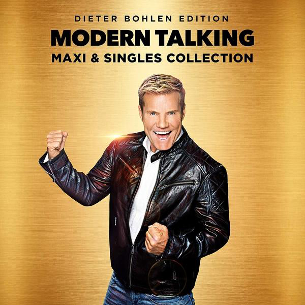 Albumcover mit Dieter Bohlen und dem Text 'Modern Talking Maxi & Singles Collection'.