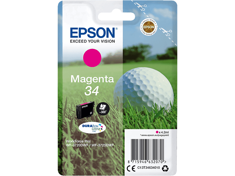 EPSON 34 Magenta Eredeti Tintapatron 4,2 ml (C13T34634010)