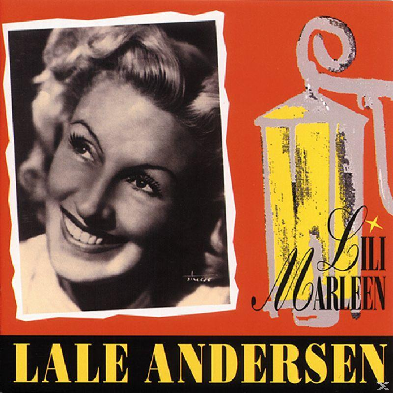 Vintage-Poster mit einer lächelnden Frau, einer gelben Lampe. Titel: Lili Marlene.