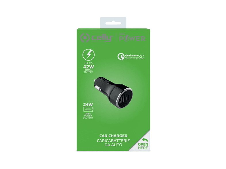 Celly 1 Usb 1 Type C 24w Super Arac Sarj Cihazi Siyah Sarj Cihazlari