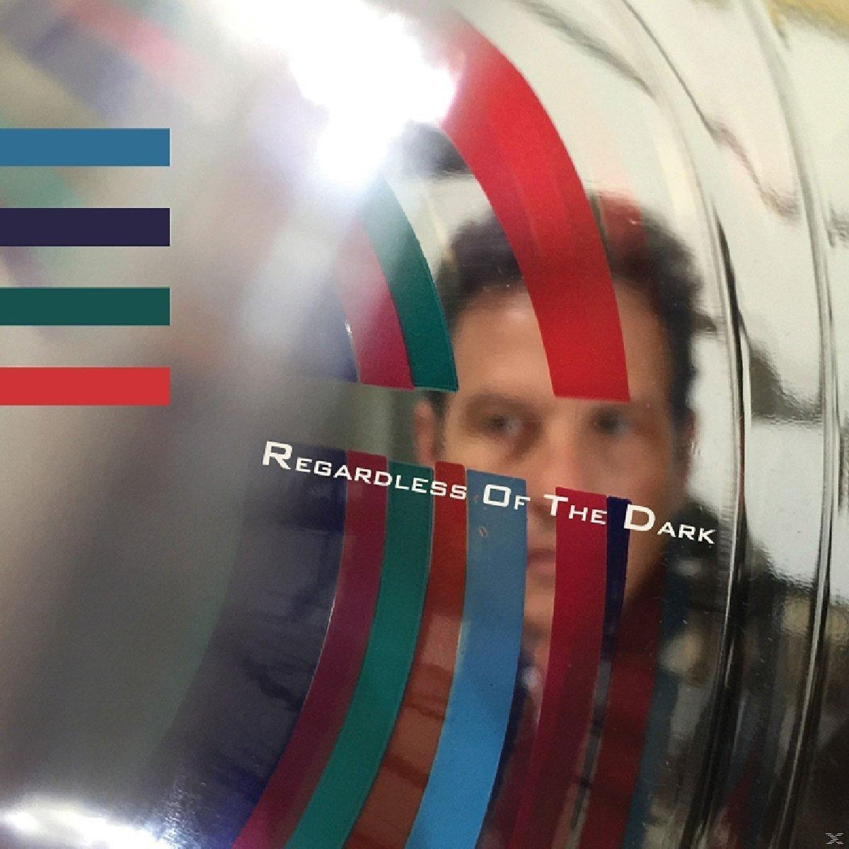Reflektierendes Albumcover mit Text, Personenreflektion und Farben.