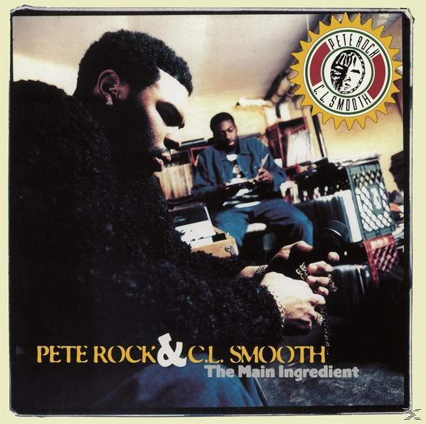 Album borító: Két férfi a stúdióban, egyikük mikrofont tart. Cím: Pete Rock & C.L. Smooth.