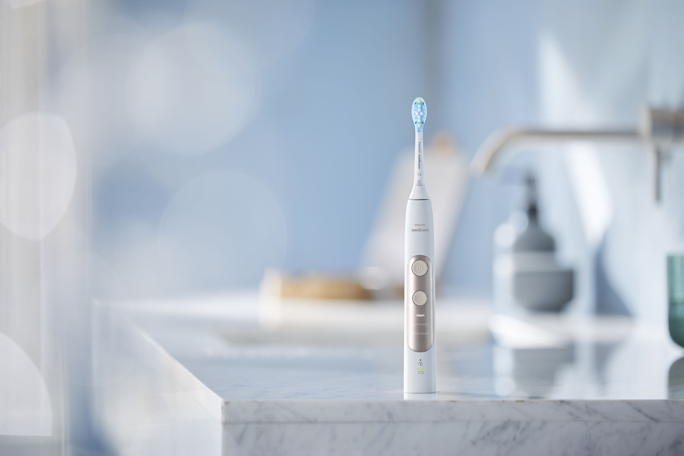 PHILIPS Sonicare HX9601/03 ExpertClean 7300
 Elektrische Zahnbürste Weiß, Reinigungstechnologie: Schalltechnologie