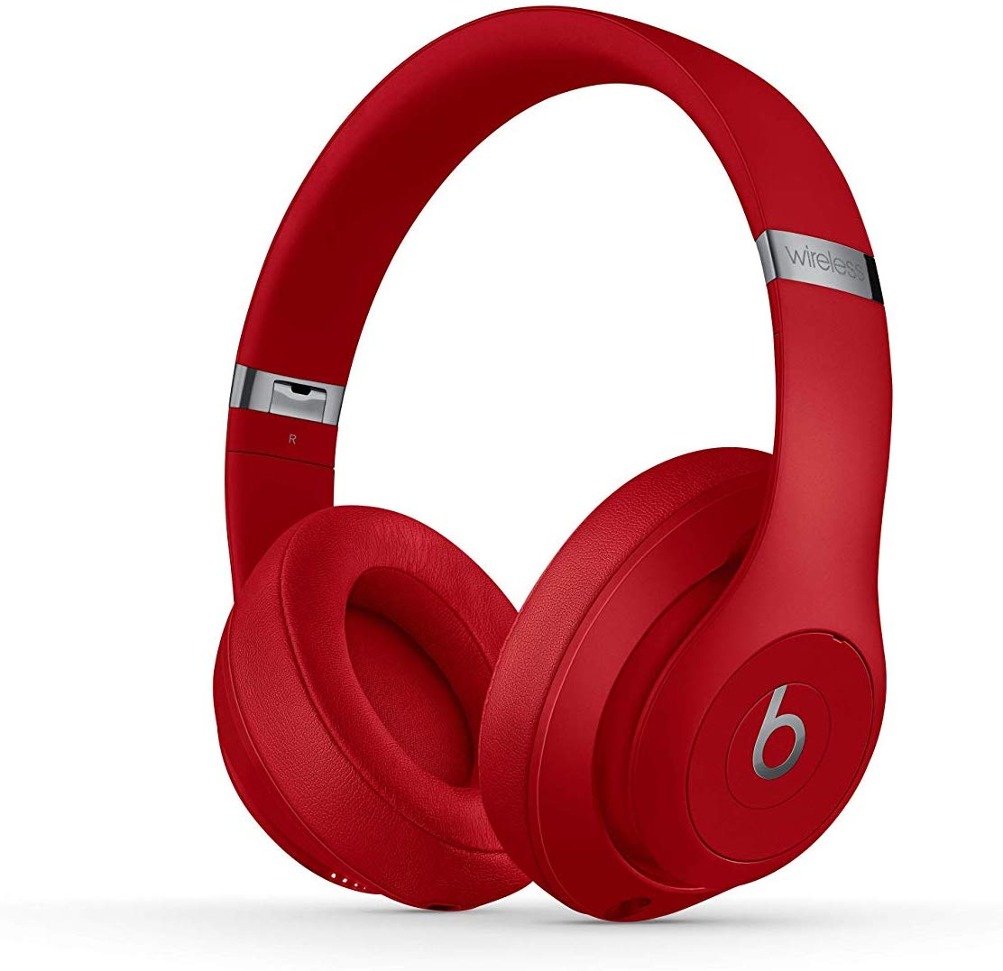 Auriculares inalámbricos - Beats Studio3 Wireless, Bluetooth, Chip W1, Diadema, Cancelación ruido ANC, Rojo