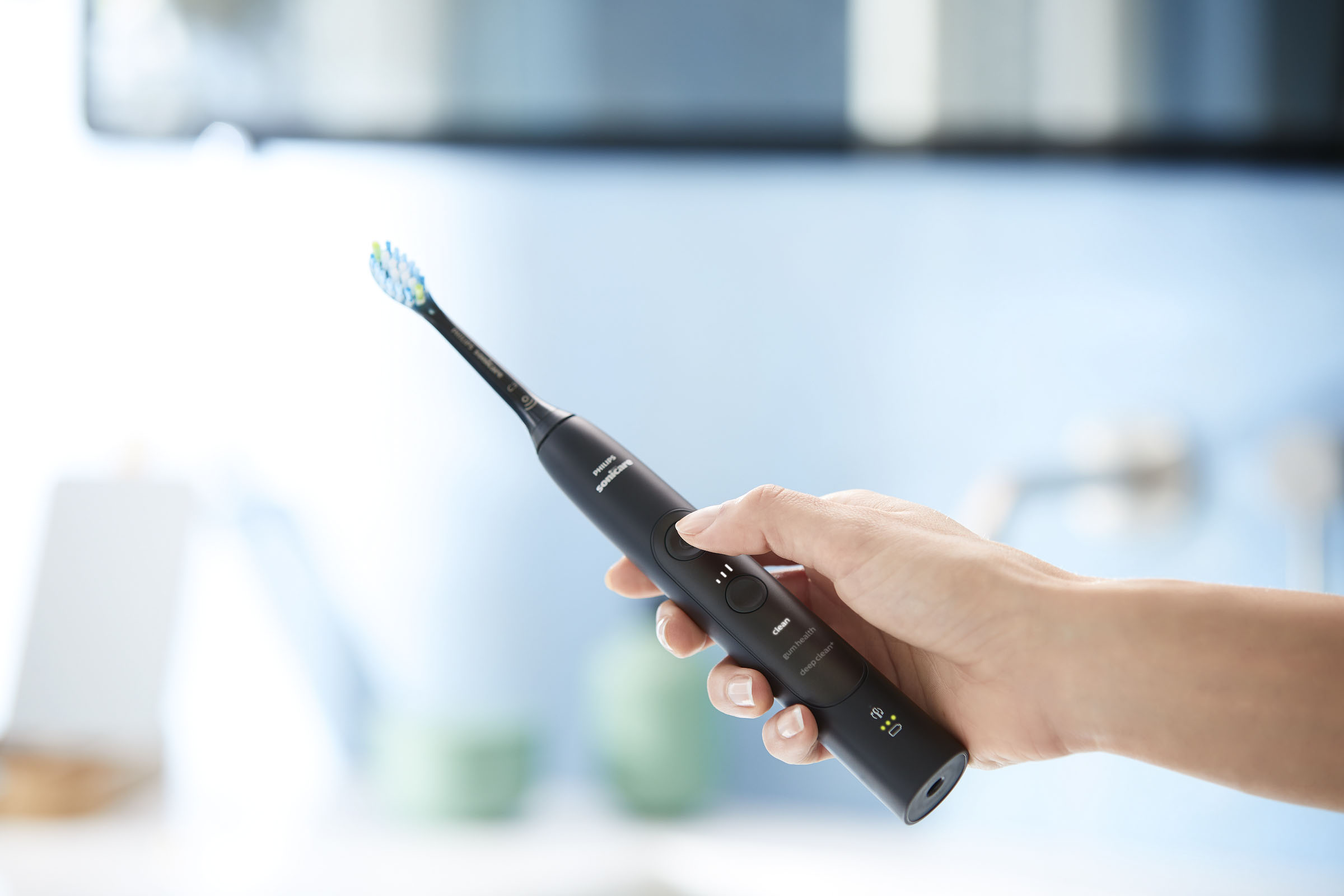 PHILIPS Sonicare HX9601/02 ExpertClean 7300
 Elektrische Zahnbürste Schwarz, Reinigungstechnologie: Schalltechnologie