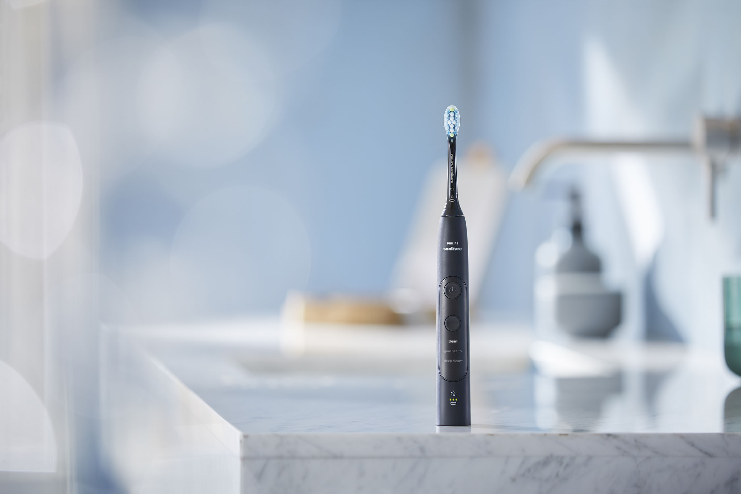 PHILIPS Sonicare HX9601/02 ExpertClean 7300
 Elektrische Zahnbürste Schwarz, Reinigungstechnologie: Schalltechnologie